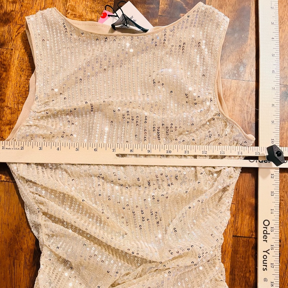 Sequin Beige Top